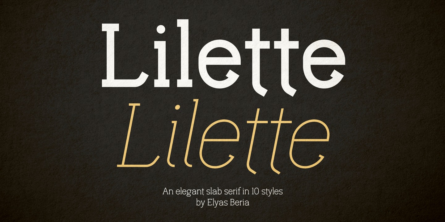 Przykładowa czcionka Lilette #1